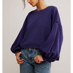 🆕 FREE PEOPLE Trish Sweatshirt / Eclipse
